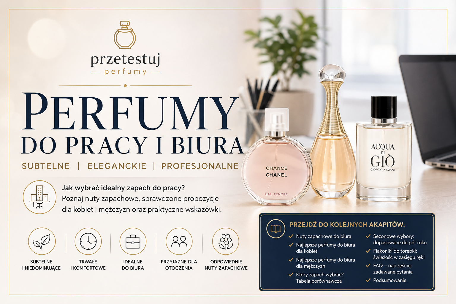 Perfumy do pracy i biura - Top 16 najlepszych zapachów
